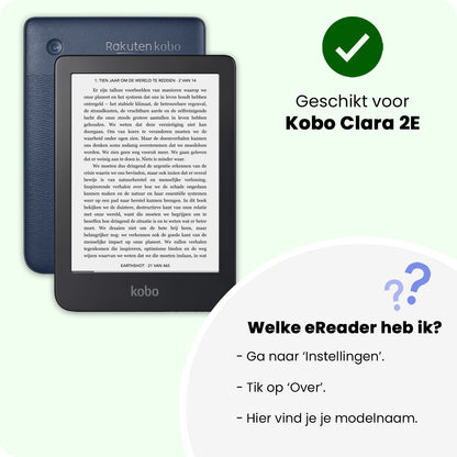 Kobo Clara 2E Trifold Bookcase Hoes - Zwart