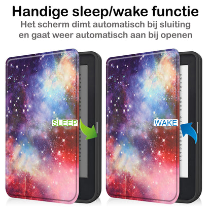 Kobo Clara 2E Bookcase Hoes Shockabsorberend - Galaxy