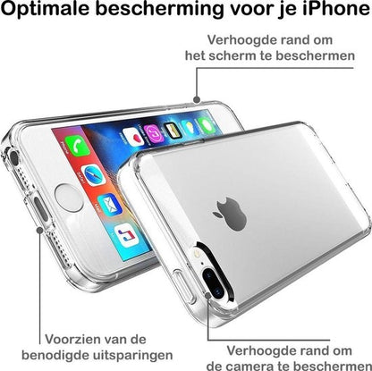 iPhone 7/8 Plus Hoesje Siliconen Backcover Lichtgewicht - Transparant
