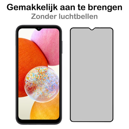 Samsung A14 Screenprotector Gehard Glas - Privacy