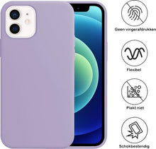 iPhone 12 Mini Hoesje Siliconen Backcover Lichtgewicht - Lila