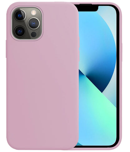 iPhone 13 Pro Max Hoesje Siliconen Backcover Lichtgewicht - Lila