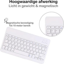 iPad 10.2 2019/2020 Toetsenbord Hoes met Uitneembaar toetsenbord - Lichtroze