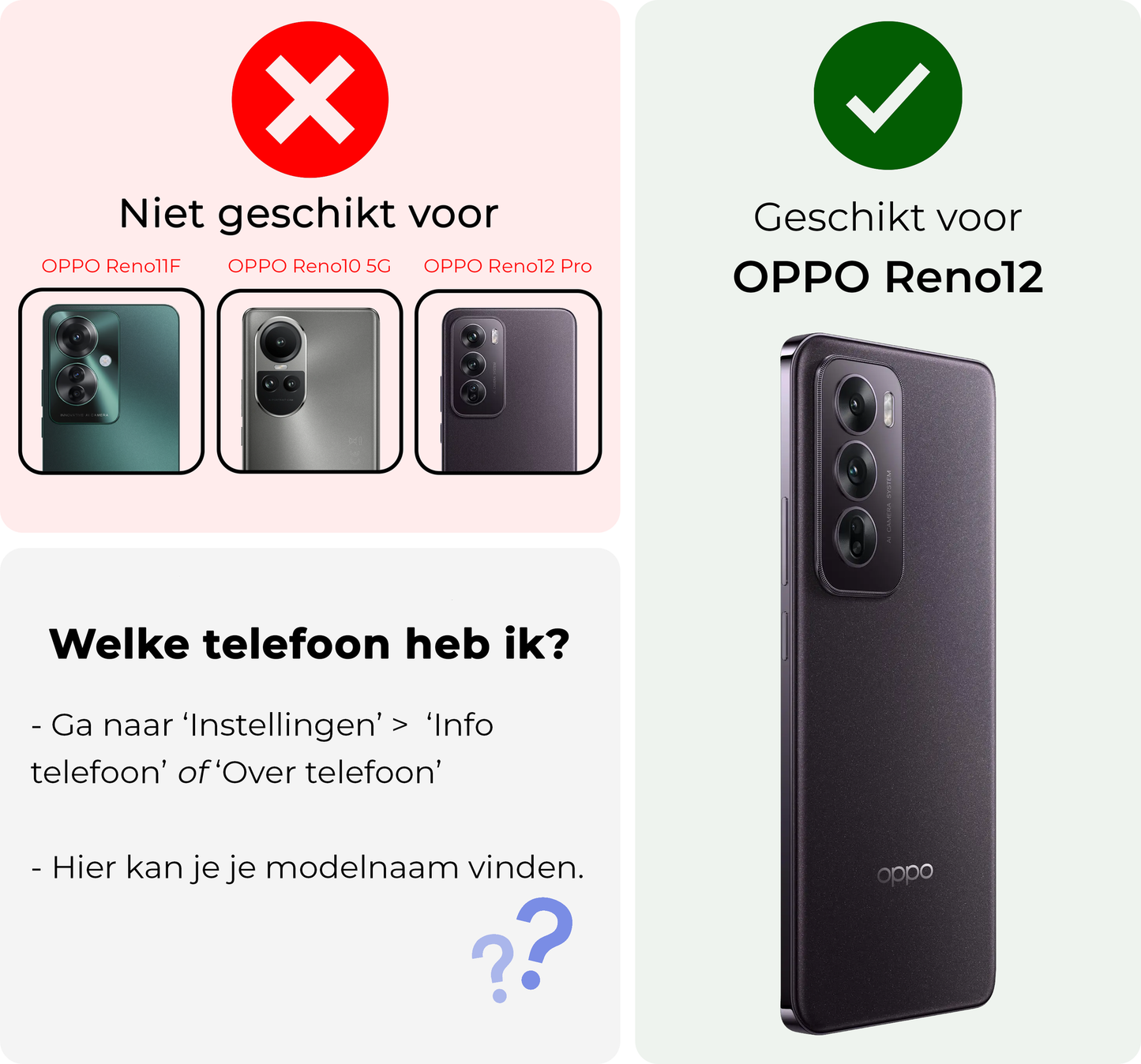 OPPO Reno 12 Hoesje Siliconen - Zwart