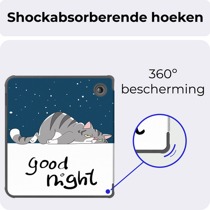 Kobo Libra Colour Bookcase Hoes Shockabsorberend - Kat