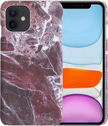 iPhone 11 Hoesje Marmer Hard Case Cover - Rood