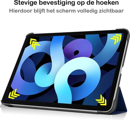 iPad Air 2020 Trifold Bookcase Hoes - Donkerblauw
