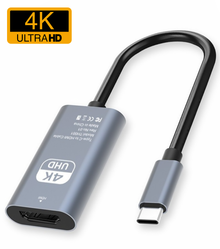 USB C naar HDMI Adapter 4K 30Hz HD Converter - USB C naar HDMI Adapter - 15cm  - Zwart