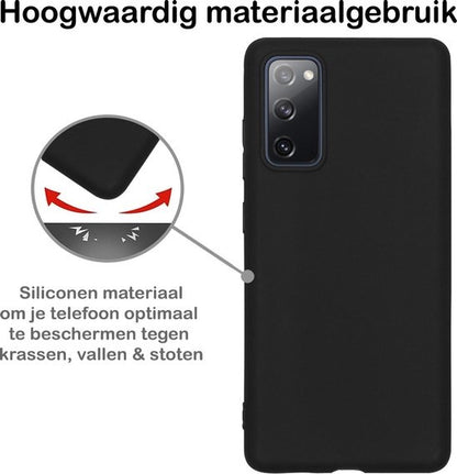 Samsung A41 Hoesje Siliconen Backcover Lichtgewicht - Zwart