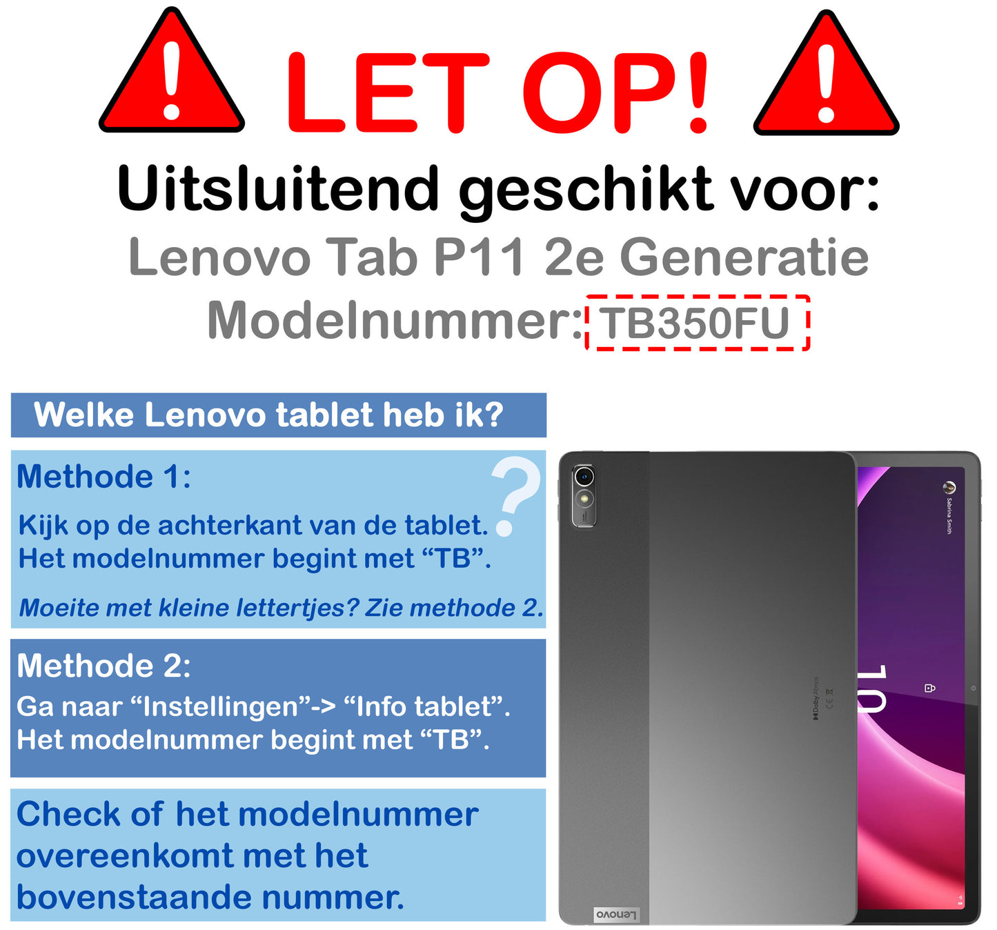 Lenovo Tab P11 (2e Gen) Hoesje Book Case - Zwart