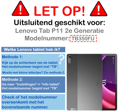 Lenovo Tab P11 (2e Gen) Hoesje Book Case - Zwart