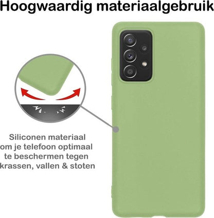 Samsung A52s Hoesje Siliconen Backcover Lichtgewicht - Groen