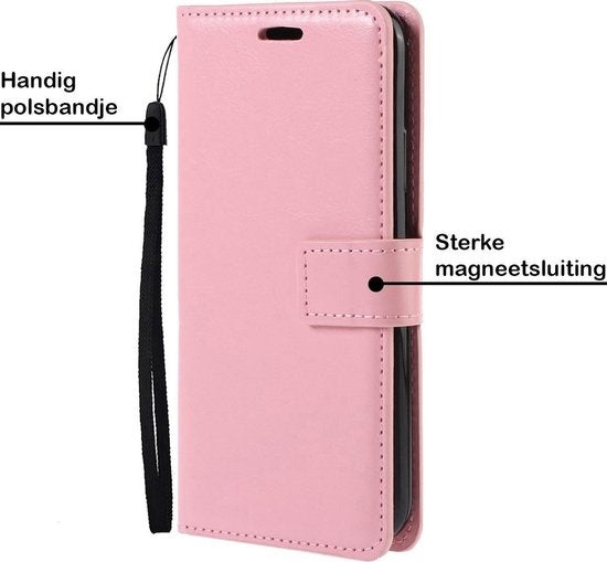 iPhone 12 Pro Max Hoesje Book Case Kunstleer - Lichtroze