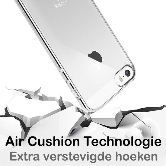 Hoes Geschikt voor iPhone 5s Hoes Cover Case - Transparant