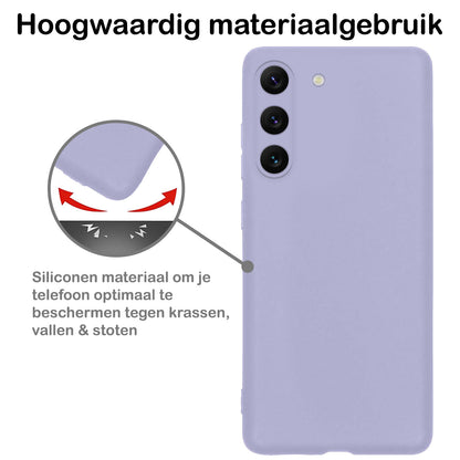 Samsung S23 Hoesje Siliconen Backcover Lichtgewicht - Lila