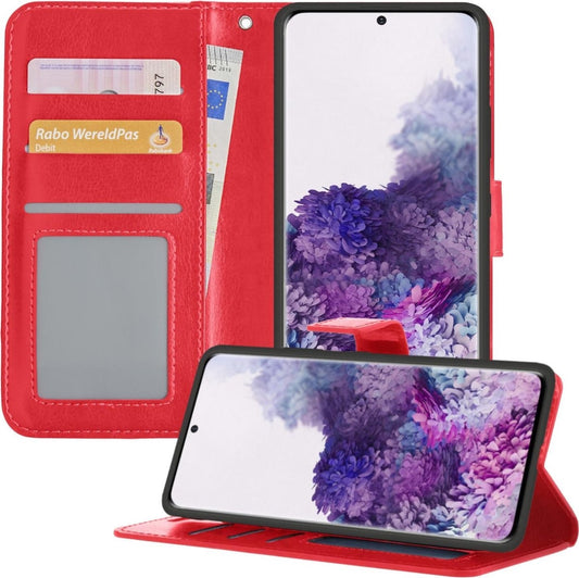 Samsung S20 Plus Hoesje Book Case Kunstleer - Rood