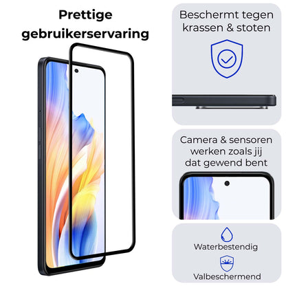 OPPO A98 Screenprotector Full Cover Tempered Glass