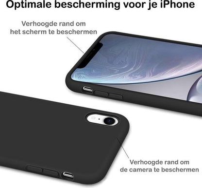 iPhone XR Hoesje Siliconen Backcover Lichtgewicht - Zwart
