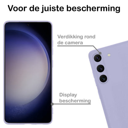 Samsung S23 Plus Hoesje Siliconen Backcover Lichtgewicht - Lila