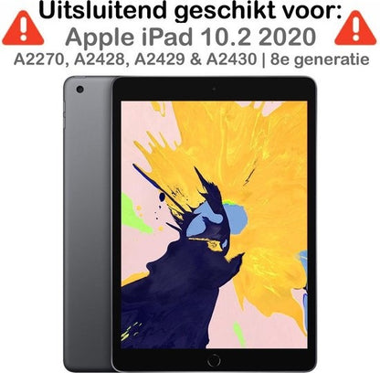 iPad 10.2 2020 Hoesje Toetsenbord Case Kunstleer - Lichtroze