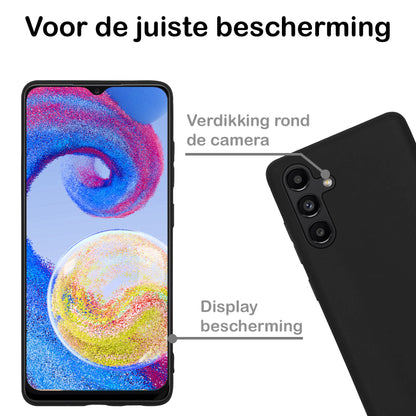 Samsung A04s Hoesje Siliconen Backcover Lichtgewicht - Zwart