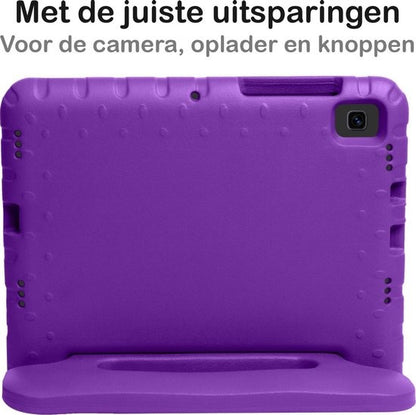 Samsung Galaxy Tab S6 Lite Kinderhoes Shockabsorberend Foam - Paars