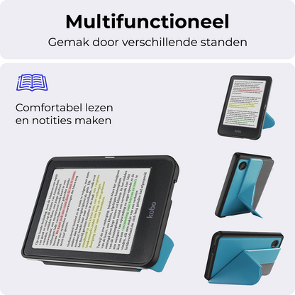 Kobo Clara Colour Trifold Bookcase Hoes - Turquoise
