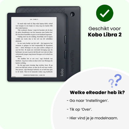 Kobo Libra 2 Bookcase Hoes Shockabsorberend - Donkerblauw