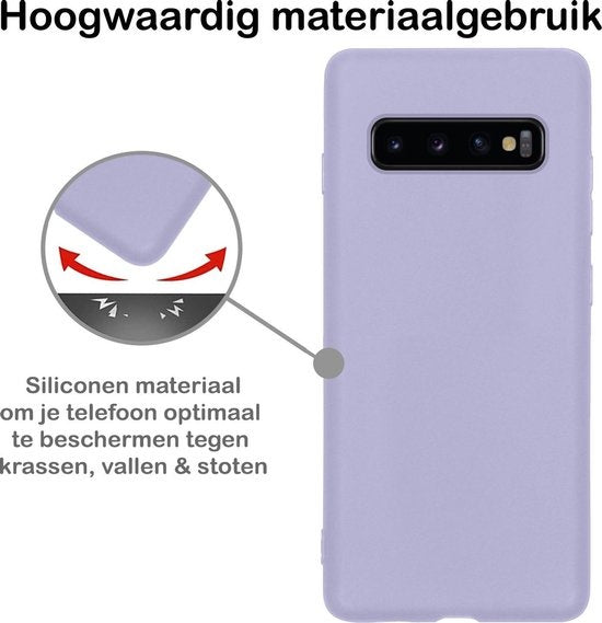 Samsung S10 Hoesje Siliconen - Lila