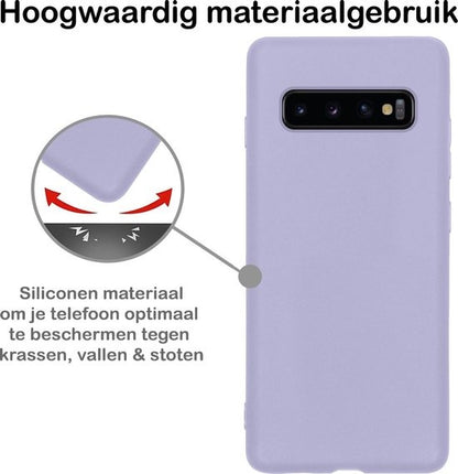 Samsung S10 Hoesje Siliconen - Lila