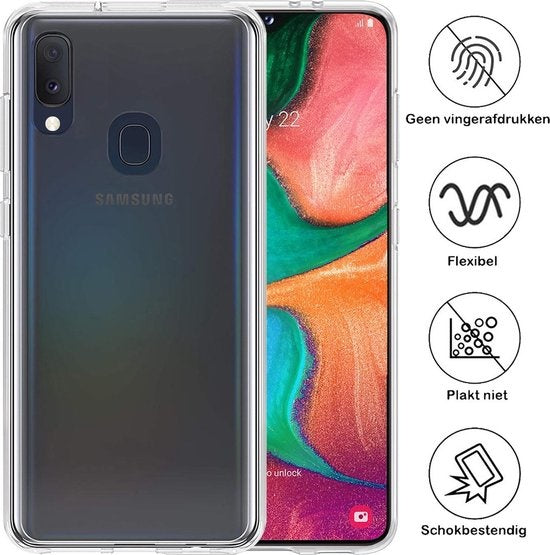 Samsung A20e Hoesje Siliconen - Transparant