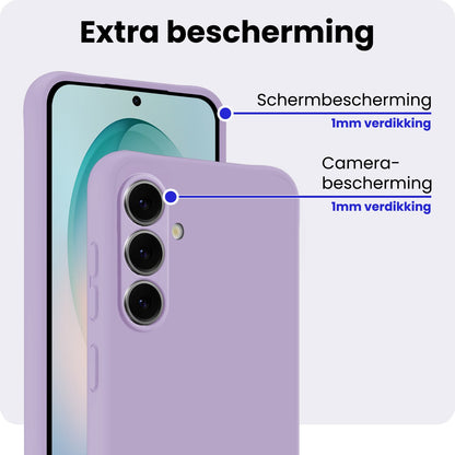 Samsung S26 Hoesje Siliconen Backcover Lichtgewicht - Lila
