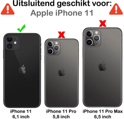 iPhone 11 Hoesje Marmer Hard Case Cover - Groen