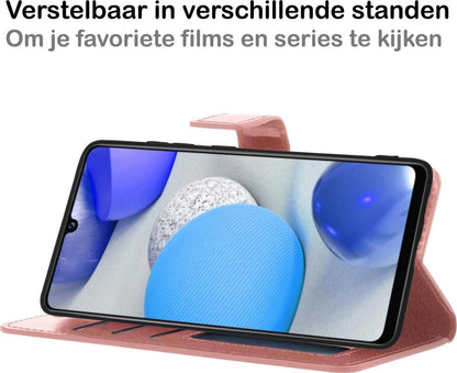 Samsung A42 Hoesje Bookcase Cover met Kaarthouder - Rosé goud