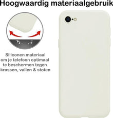 iPhone SE 2020 Hoesje Siliconen Backcover Lichtgewicht - Wit