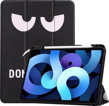 iPad Air 2020 Trifold Bookcase Hoes met Penhouder voor Apple Pen - Don't Touch Me