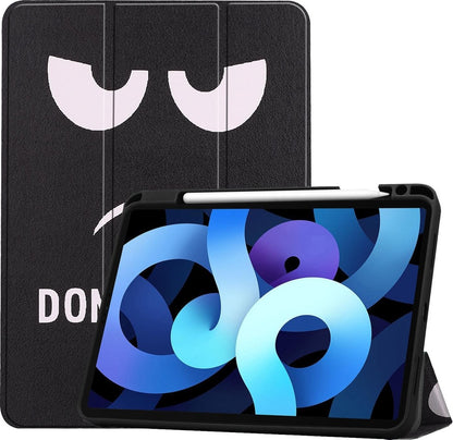 iPad Air 2020 Trifold Bookcase Hoes met Penhouder voor Apple Pen - Don't Touch Me
