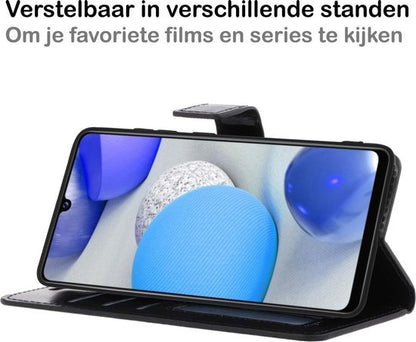 Samsung A42 Hoesje Bookcase Cover met Kaarthouder - Zwart