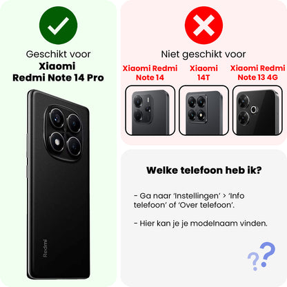 Xiaomi Redmi Note 14 Pro 5G Screenprotector Gehard Glas - Anti-kras