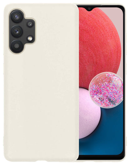 Samsung A13 4G Hoesje Siliconen Backcover Lichtgewicht - Wit