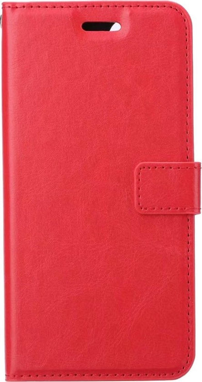 Samsung S21 Ultra Hoesje Bookcase Cover met Kaarthouder - Rood