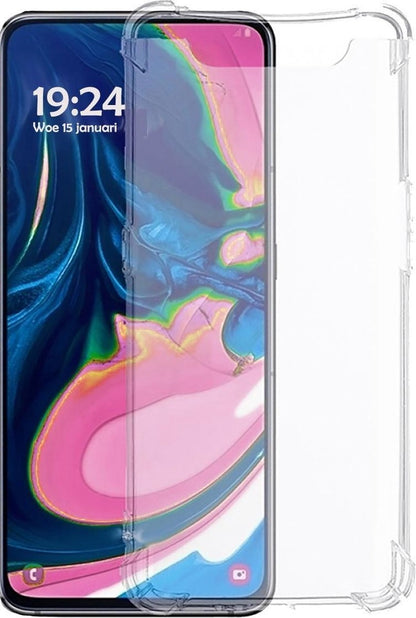 Samsung A80/A90 Hoesje Shockproof Backcover Siliconen - Transparant