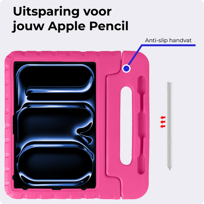 iPad Pro 2024 (13 inch) Kinderhoes Shockabsorberend Foam - Roze