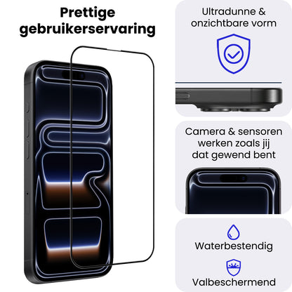 iPhone 17 Pro Max Screenprotector Flexibel Glas met Installatieframe