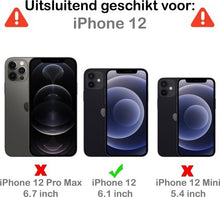 iPhone 12 Hoesje Bookcase Cover met Kaarthouder - Turquoise