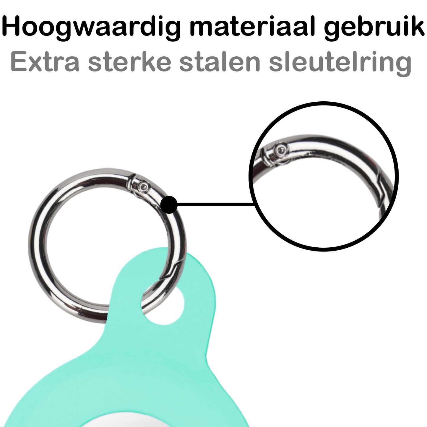 Apple AirTag Sleutelhanger Hoesje Siliconen - Turquoise