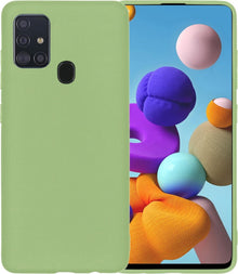 Samsung A21s Hoesje Siliconen Backcover Lichtgewicht - Groen