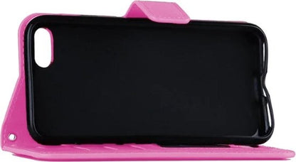 iPhone 7/8/SE 2020 Hoesje Bookcase Cover met Kaarthouder - Lichtroze