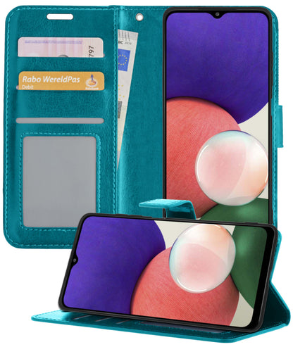 Samsung M22 Hoesje Book Case Kunstleer - Turquoise