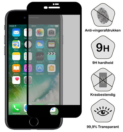 iPhone 8 Screenprotector Gehard Glas - Privacy